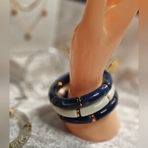 3PCS Elastic Acrylic Curve Tube bracelet